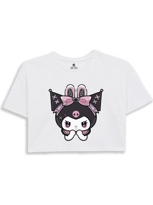 EZ Design Kuromi Baskılı Crop Tshirt
