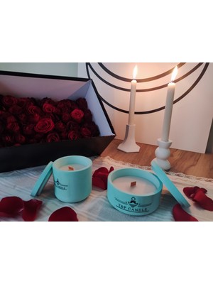 T&P Candle Kokulu Soya Wax Mum Beton Saksılı Mum 2'li set