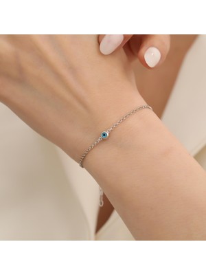 Nox Jewelry 925 Ayar Gümüş Nazar Boncuklu Bileklik