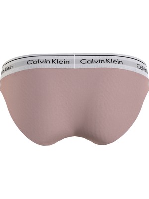 Calvin Klein Kadın Marka Logolu Orta Yüksek Belli Nefes Alabilir Rahat Kumaşlı Gündelik Kullanıma Uygun Pudra Külot 0000F3787E-TQO