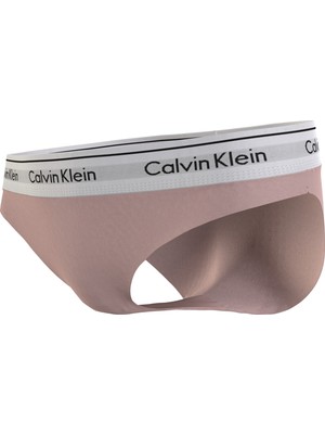 Calvin Klein Kadın Marka Logolu Orta Yüksek Belli Nefes Alabilir Rahat Kumaşlı Gündelik Kullanıma Uygun Pudra Külot 0000F3787E-TQO