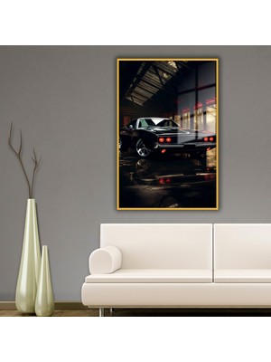 Gaagart Metal Çerçeveli Temperli Cam Tablo Doch Charger Araba