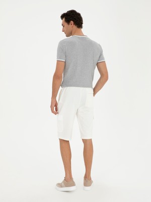 Cacharel Erkek Beyaz Slim Fit Kargo Cepli Şort 50284605-VR013