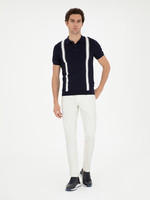 Cacharel Erkek Lacivert Slim Fit Polo Yaka Triko T-Shirt 50288820-VR033