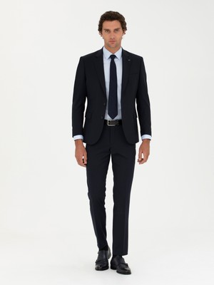 Cacharel Erkek Lacivert Slim Fit Yün Karışımlı Klasik Ceket 50277430-VR033