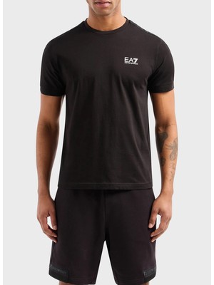 Ea7 Bisiklet Yaka Siyah Erkek T-Shirt 3DPT12PJ7BZ