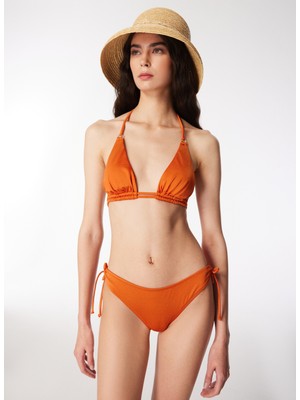 Fabrika Koyu Turuncu Kadın Bikini Alt 24-Maren