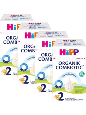 Hipp 2 Combiotic Organik Devam Sütü 600 gr x 4 Adet 6 Aydan İtibaren Bebeğiniz İçin Özel Beslenme