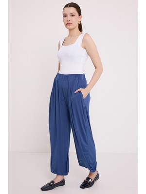 Bigdart Kadın Indigo Şalvar Pantolon 6659