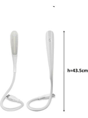 Dizayn LED USB Girişli 14 Ledli Kitap Okuma Başlıklı 3 Kademeli Dokunmatik Masa / Kitap Okuma Lambası