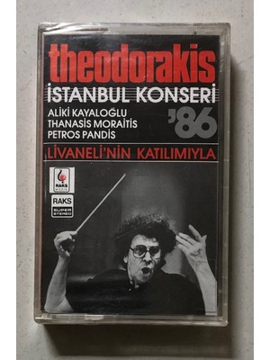 Raks Müzik Theodorakis 86 Istanbul Konseri Kaset (Jelatininde Sıfır Orjnal Dönem Baskı Kaset)