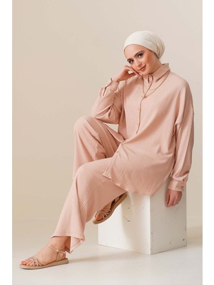 Bigdart Kadın Örme Tesettür Ikili Takım - Bisküvi Renk %97 Polyester ile Konforlu Stil