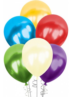 Kikajoy Eko Karışık Metalik Balon 10" 100'LÜ
