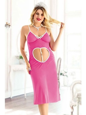 Kılıç Lingerie Pembe Taş Detaylı Elbise