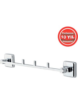 Çelik Banyo KU10-010 Paslanmaz Pirinç Kumru Askılık 4'lü Havlu Askısı