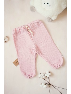 Pahta 4 Kat Müslin  Pamuk Kız Çocuk Pantolonu