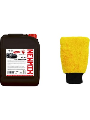 Newmix Cilalı Fırçalı Oto Şam.5 Kg+Premıum Oto Yıkama Eldiveni 2’li Set