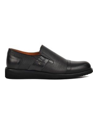 Ayakmod Premium 03256 Siyah Deri Erkek Casual Ayakkabı