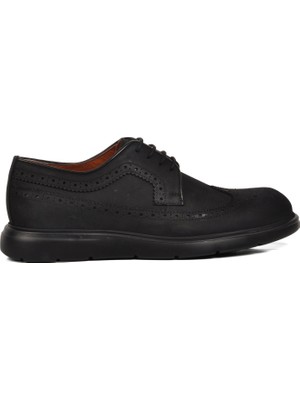 Ayakmod Premium 33281 Siyah Nubuk Deri Erkek Casual Ayakkabı