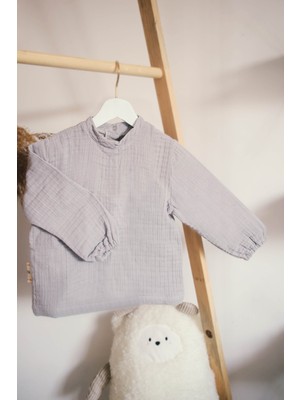 Pahta 4 Kat Müslin  Pamuk Erkek Bebek - Çocuk Sweatshirt