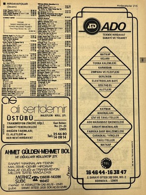 Hasyılmaz Izmir 1982-1983 Meslek Reklam Ilanı Efemera S215