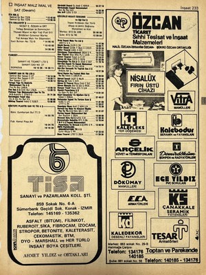 Hasyılmaz Izmir 1982-1983 Meslek Reklam Ilanı Efemera S233