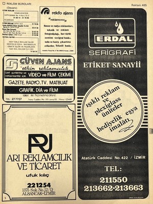 Hasyılmaz Izmir 1982-1983 Meslek Reklam Ilanı Efemera S485