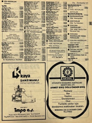 Hasyılmaz Izmir 1982-1983 Meslek Reklam Ilanı Efemera S141