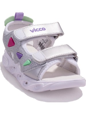 Vicco 321F24Y204 Hilda Beyaz  Günlük Işıklı Kız Çocuk Spor Sandalet