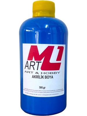 M1 Art Akrilik Boya 500 gr Ahşap Tuval Seramik Duvar taş