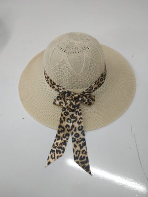 London Store Kadın Panama Plaj Şapka Leopar Desen