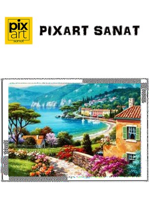 Pix Art Sanat Kasaba  Manzarası Elmas Mozaik Puzzle Tablo Diamond Türkiye  71 x 51 cm