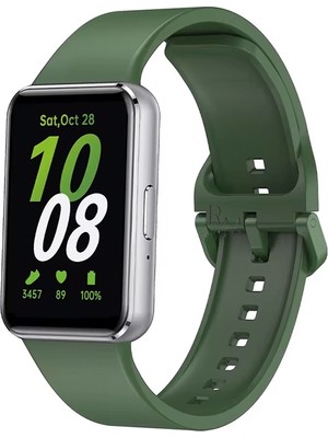 Unicell Samsung Galaxy Fit 3 Ile Uyumlu Silikon Spor Kordonlu Klasik Kayış Kordon