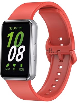 Unicell Samsung Galaxy Fit 3 Ile Uyumlu Silikon Spor Kordonlu Klasik Kayış Kordon