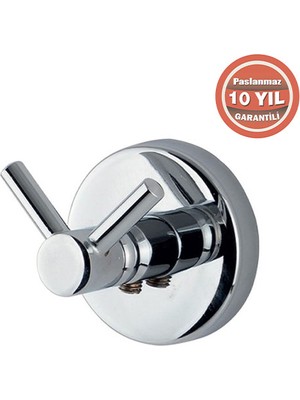 Çelik Banyo D10 002 Paslanmaz Pirinç Dilek Bornozluk Havlu Askısı