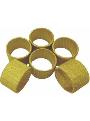 Nadom Özel Yapım 6'lı Gold Simli Peçete Yüzüğü Masa Dekorasyon Peçete Halkası Gold Simli Yüzük