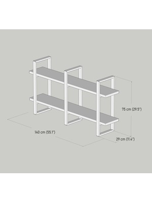 Cvc Wood Raf-Kitaplık  Geniş      2   Raflı    Cvc  Wood