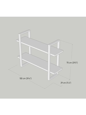 Cvc Wood Raf-Kitaplık    2 Raflı   Cvc Wood