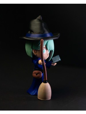 Turansoy Craft Cadılar Bayramı Süpürgeli Cadı Oyuncağı Sabrina Süpürgeli Kötü Cadı Oyuncağı