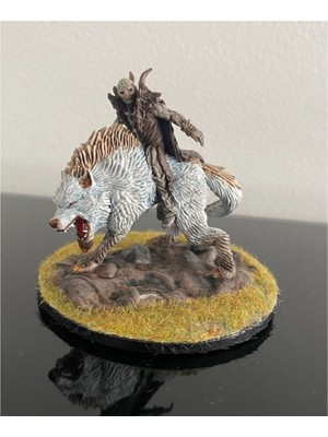 Turansoy Craft Warg'ın Üstündeki Ork Yüzüklerin Efendisi Lotr Boyalı Figür 15 cm