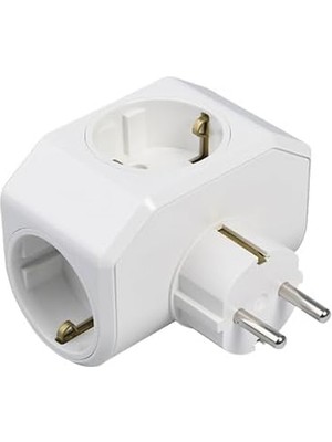Viko Yonca Plus Beyaz Üçlü Topraklı Priz