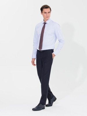 Cacharel Erkek Açık Mavi Slim Fit Uzun Kollu Basic Gömlek 50269714-VR003