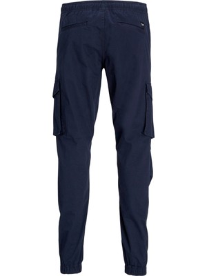 Jack & Jones Normal Bel Normal Paça Lacivert Erkek Pantolon Jpstkane Jjnoah Cuffed Cargo Noos