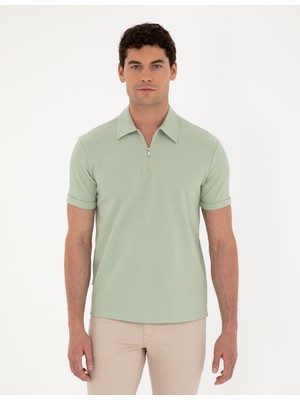 Pierre Cardin Erkek Yeşil Slim Fit Tişört 50288915-VR016