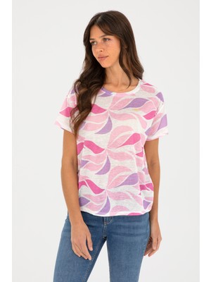 U.S. Polo Assn. Kadın Lila Bisiklet Yaka Tişört 50281792-VR034