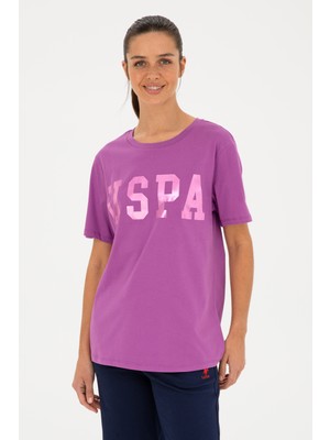 U.S. Polo Assn. Kadın Mor Basic Bisiklet Yaka Tişört 50280020-VR038