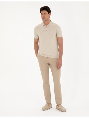 Pierre Cardin Erkek Bej Slim Fit Kazak 50288161-VR011