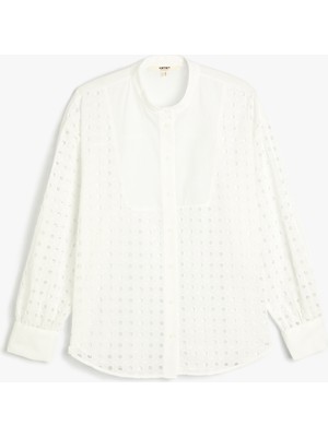 Koton Fisto Gömlek Uzun Kollu Düğmeli Hakim Yaka