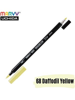 Marvy Artist Brush Pen 1800 Çift Taraflı Firça Uçlu Kalem 68 Daffodil Yellow