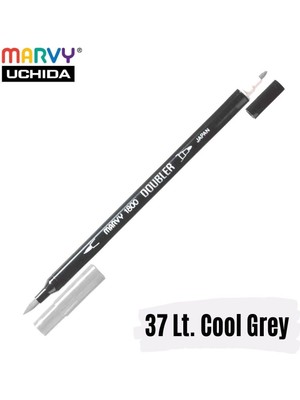 Marvy Artist Brush Pen 1800 Çift Taraflı Firça Uçlu Kalem 37 Light Cool Grey